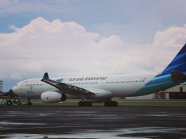 Bandara Ngurah Rai Bali Sambut Penerbangan Perdana Garuda Indonesia Rute London - Denpasar