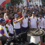 Api Obor Asian Games XVIII Tahun 2018 Disambut Meriah di Pantai Kuta Bali